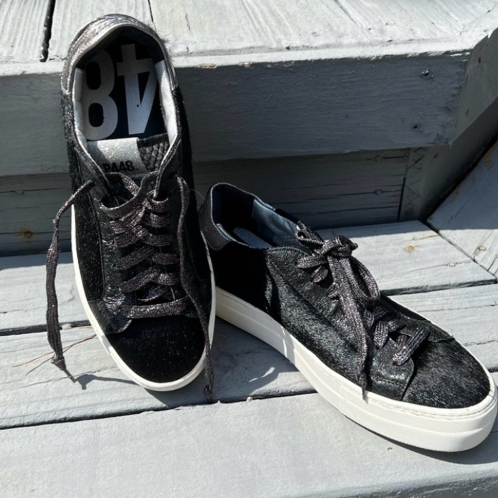 P448 Black calf hair sneaker 9.5 40